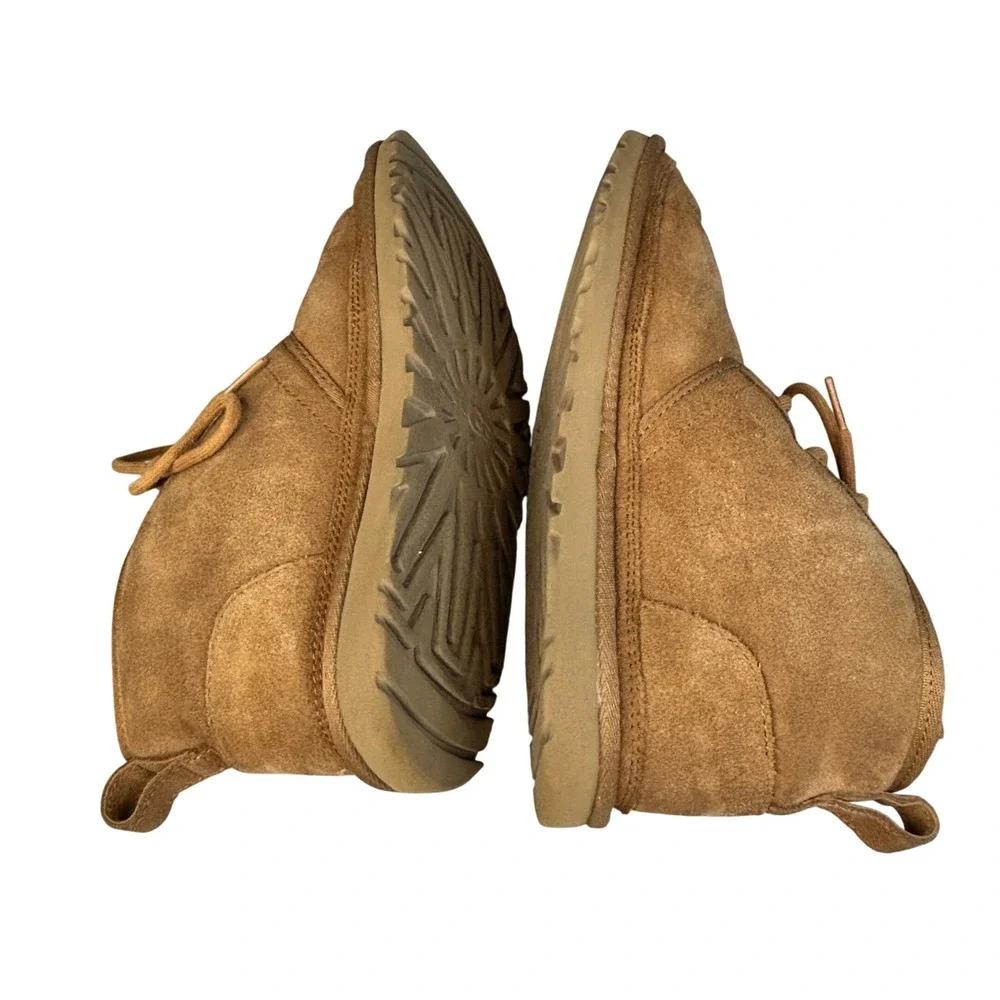 UGG Neumel Chestnut Suede Lace Up Boots Womens Size 9 1094269